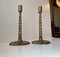 19th Century Twisted Gothic Candlesticks in Bronze, Set of 2 3