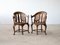 Caned Corner Chairs, Set of 2 1