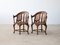 Caned Corner Chairs, Set of 2 2