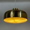 Danish Gold Hanging Lamp with Diffuser, 1970s, Image 7