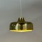 Danish Gold Hanging Lamp with Diffuser, 1970s 3