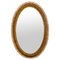 Rattan Oval Wall Mirror in the style of Olaf Von Bohr, Italy, 1960s 1