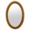 Rattan Oval Wall Mirror in the style of Olaf Von Bohr, Italy, 1960s, Image 1