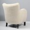 Danish Lambswool Cabinetmaker Lounge Chair, 1940s 6