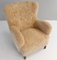 Danish Lambskin Lounge Chair, 1940s 2