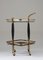 Mid-Century Scadinavian Bar Cart in Brass and Glass, Image 3