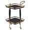 Mid-Century Scadinavian Bar Cart in Brass and Glass, Image 1