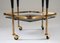 Mid-Century Scadinavian Bar Cart in Brass and Glass, Image 7