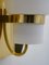Mid-Century Scandinavian Wall Lamps in Brass and Glass, Set of 2 5