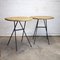 Vintage Metal and Wicker Rattan Folding Side Tables for Habitat, 1990s, Set of 2 1