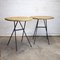 Vintage Metal and Wicker Rattan Folding Side Tables for Habitat, 1990s, Set of 2, Image 1