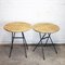 Vintage Metal and Wicker Rattan Folding Side Tables for Habitat, 1990s, Set of 2, Image 5