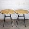 Vintage Metal and Wicker Rattan Folding Side Tables for Habitat, 1990s, Set of 2 4