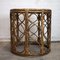Mid-Century Bamboo Drum Side Table with Cane Top, 1960s 4