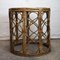 Mid-Century Bamboo Drum Side Table with Cane Top, 1960s, Image 2
