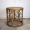 Mid-Century Bamboo Drum Side Table with Cane Top, 1960s 3
