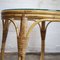 Vintage Bamboo Glass Topped Round Side Table by Angraves, 1970s 6