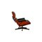 Leather Lounge Armchair with Footrest by Charles & Ray Eames for Vitra, Set of 2 9