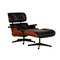 Fauteuil en Cuir avec Repose-Pieds par Charles & Ray Eames pour Vitra, Set de 2 1