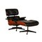 Leather Lounge Armchair with Footrest by Charles & Ray Eames for Vitra, Set of 2 1