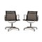 Black Mesh EA 108 Swivel Chair from Vitra, Set of 2, Image 1