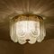 Lampada da soffitto Art Déco in vetro e ottone di Doria Leuchten, anni '60, Immagine 11