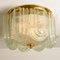 Lampada da soffitto Art Déco in vetro e ottone di Doria Leuchten, anni '60, Immagine 6