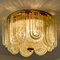 Lampada da soffitto Art Déco in vetro e ottone di Doria Leuchten, anni '60, Immagine 4