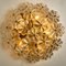 Glass and Brass Floral Wall Light by Ernst Palme, 1970s, Image 6