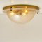 Glass and Brass Wall Sconce or Flush Mounts Cosack Lights, Germany, 1970s 5