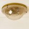 Glass and Brass Wall Sconce or Flush Mounts Cosack Lights, Germany, 1970s 3