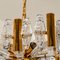 Large Glass and Brass Chandelier by Orrefors, 1960s, Image 15