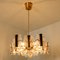 Large Glass and Brass Chandelier by Orrefors, 1960s 19