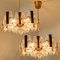 Large Glass and Brass Chandelier by Orrefors, 1960s, Image 10