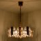 Large Glass and Brass Chandelier by Orrefors, 1960s, Image 20
