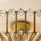 Große Einbaulampe aus Messing & Kristallglas von Ernst Palme, 1970er 10