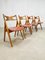 Mid-Century Danish Sawbuck Dining Chairs by Hans Wegner, Set of 4 1