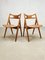 Sillas de comedor Sawbuck danesas Mid-Century de Hans Wegner. Juego de 4, Imagen 3