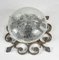 Wrought Iron & Glass Ceiling Light, Italy, 1960, Image 1