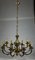 Brass Chandelier with 12 Lights, Italy, 1960s, Image 1