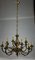 Brass Chandelier with 12 Lights, Italy, 1960s, Image 4