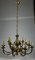 Lámpara de araña de latón con 12 luces, años 60, Imagen 6