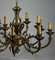 Brass Chandelier with 12 Lights, Italy, 1960s, Image 3