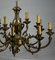 Lustre en Laiton avec 12 Lampes, Italie, 1960s 3