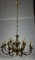 Lámpara de araña de latón con 12 luces, años 60, Imagen 5