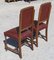 Chairs with Seat and Back in Red Leather, Italy, 1980, Set of 2 6