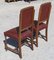 Chairs with Seat and Back in Red Leather, Italy, 1980, Set of 2, Image 6