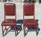 Chairs with Seat and Back in Red Leather, Italy, 1980, Set of 2 1