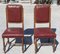 Chaises avec Assise et Dossier en Cuir Rouge, Italie, 1980, Set de 2 1