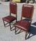 Chairs with Seat and Back in Red Leather, Italy, 1980, Set of 2 2